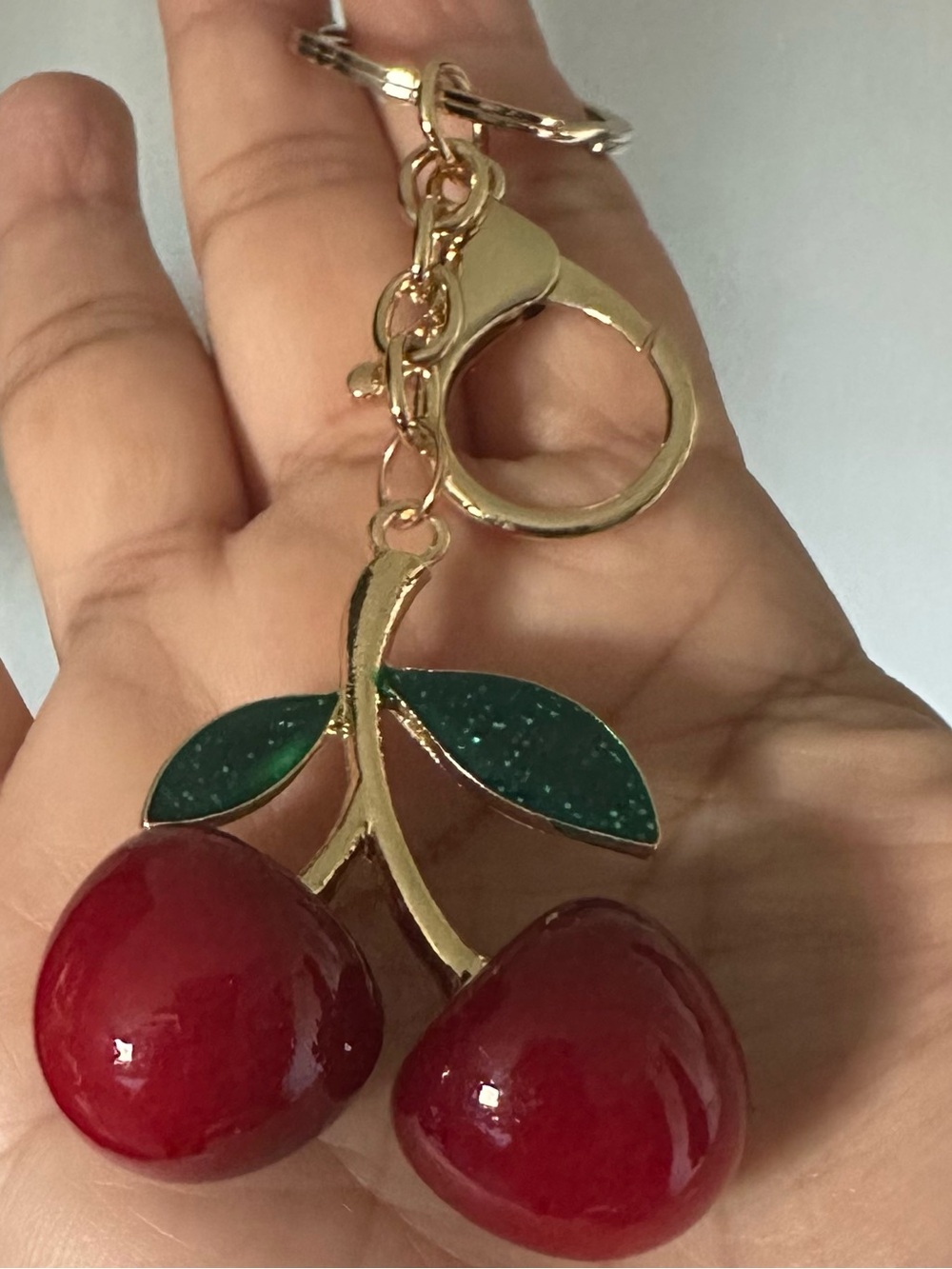 Cherry Keychain Bag Charm